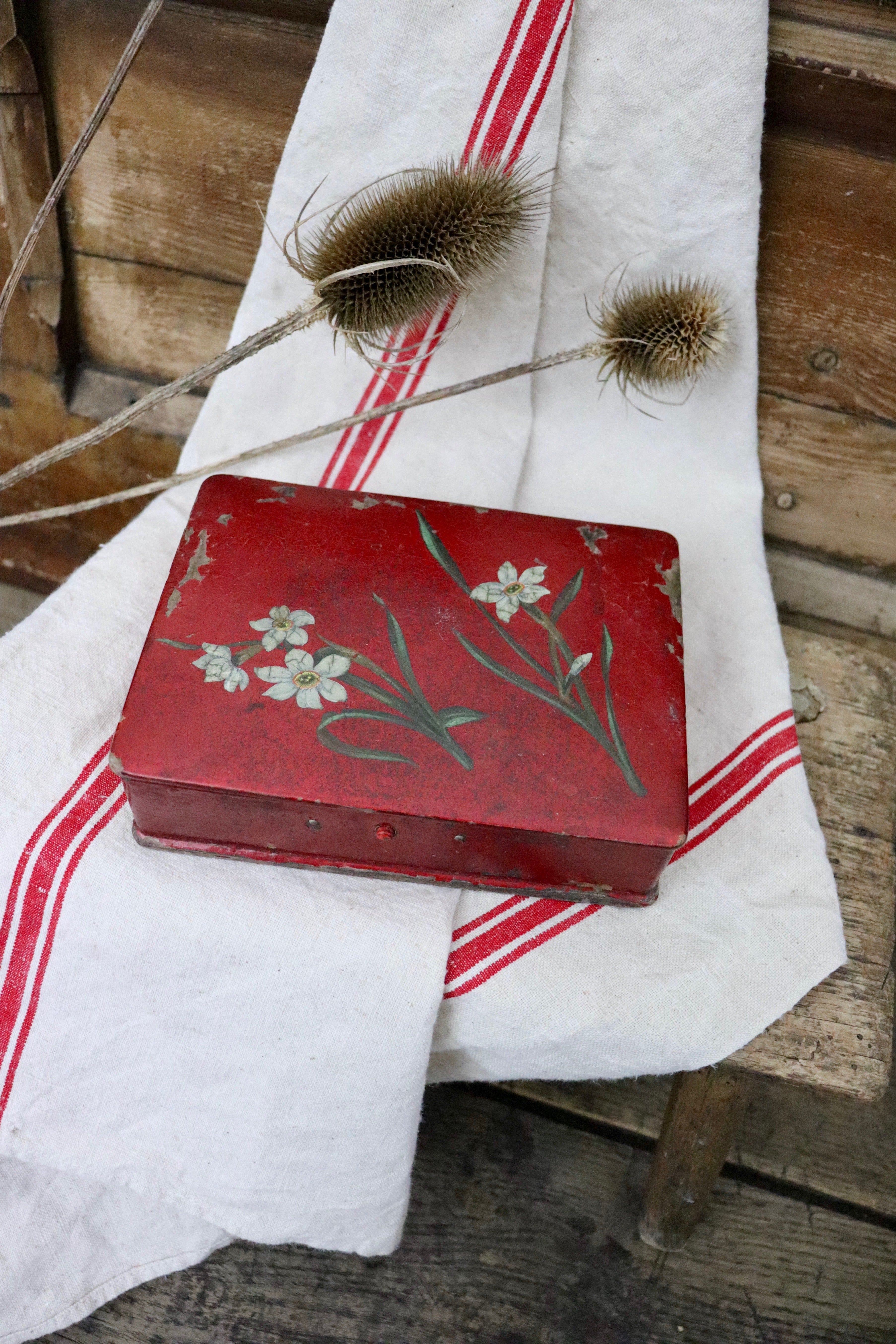 Antique French Papier-Mâché Box