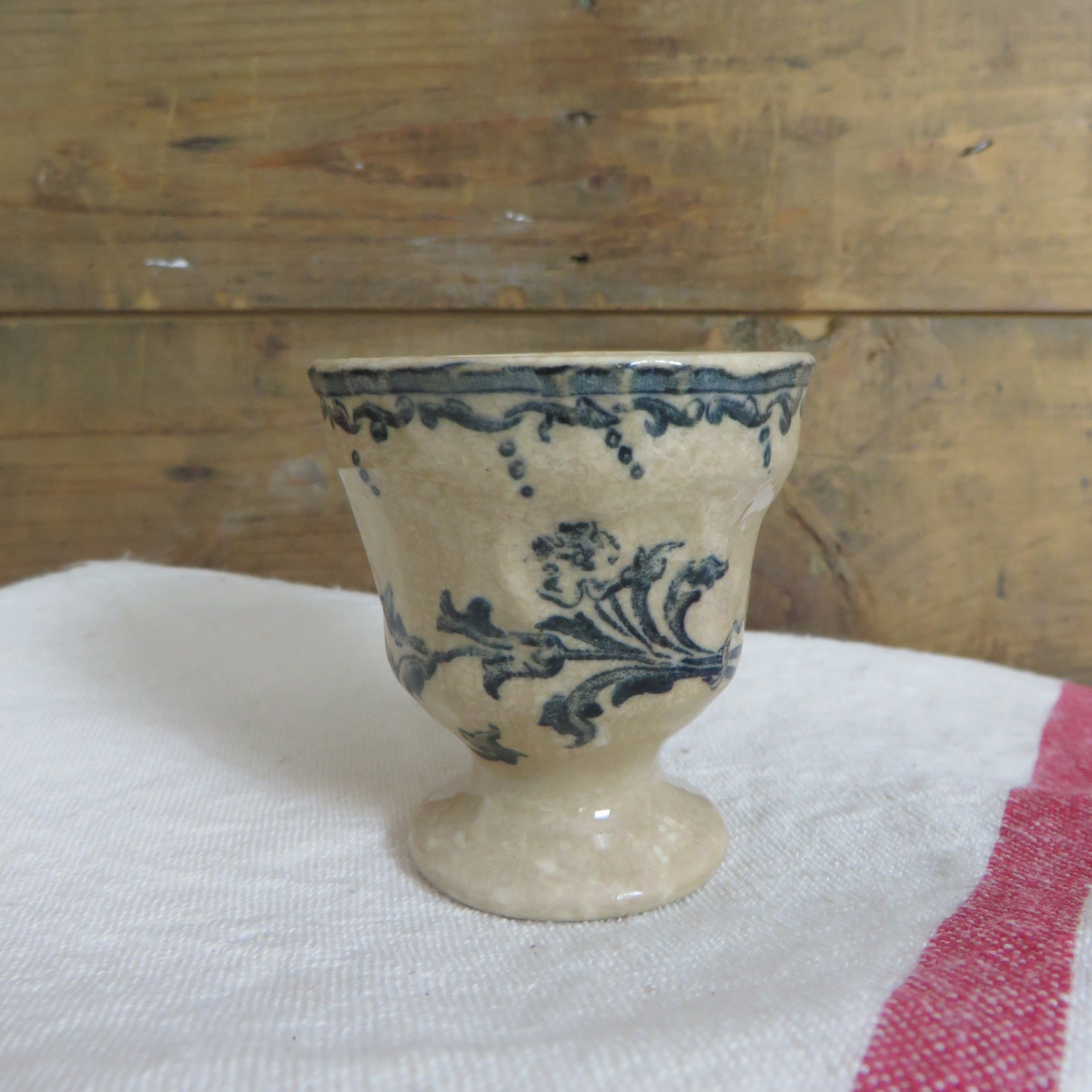 Antique French Faience Egg Cup
