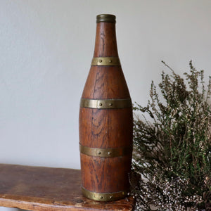 Antique French Oak Bottle Decanter