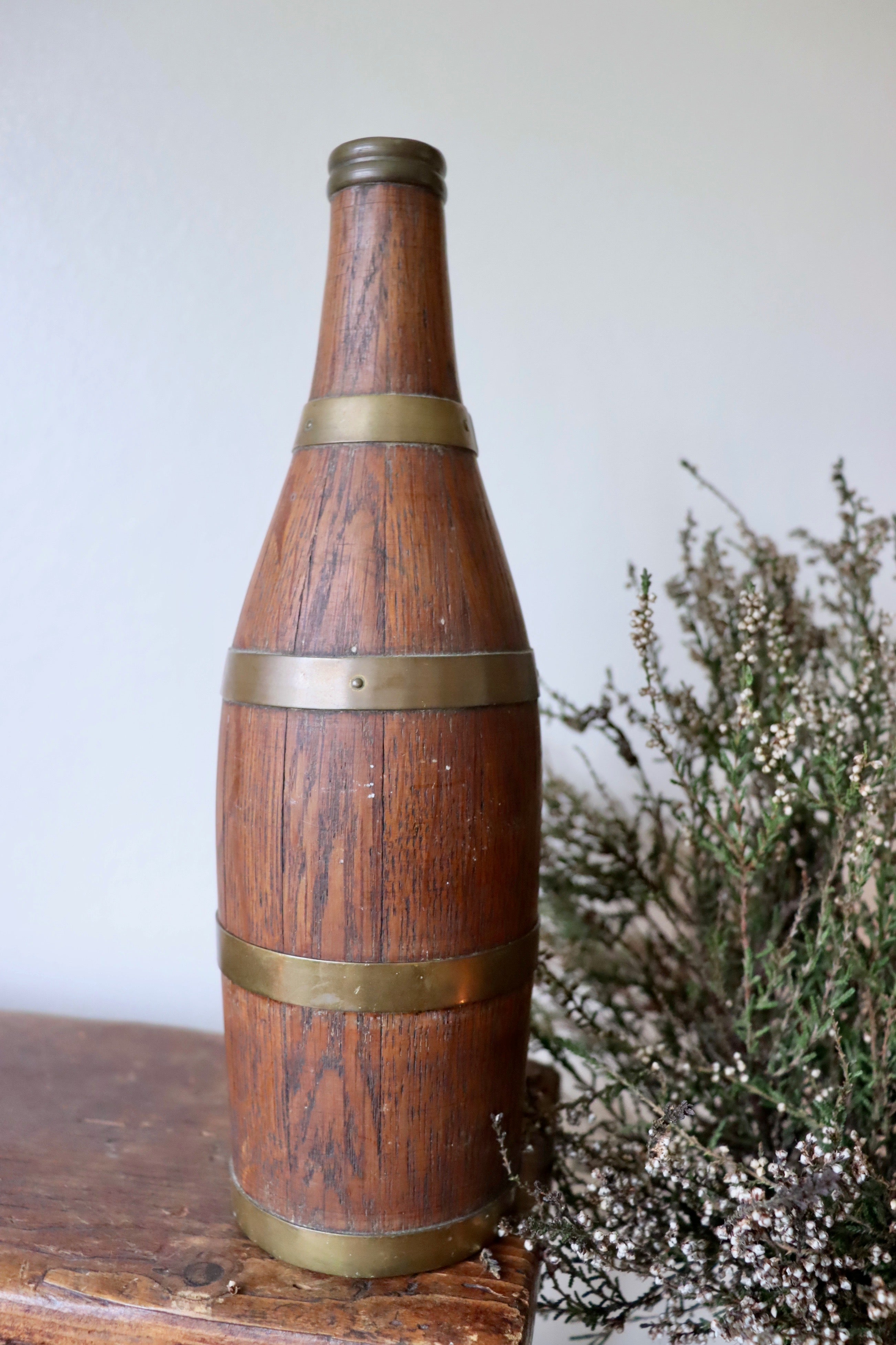 Antique French Oak Bottle Decanter