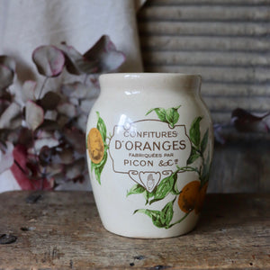 Antique Confitures d'Oranges Fabriquées Par Picon & Co. Jar - Reserved