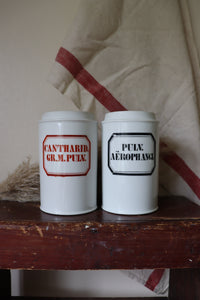 Antique French Ceramic Apothecary Jars