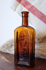 Load image into Gallery viewer, Antique Worlds Hair Restorer Amber Glass Bottle
