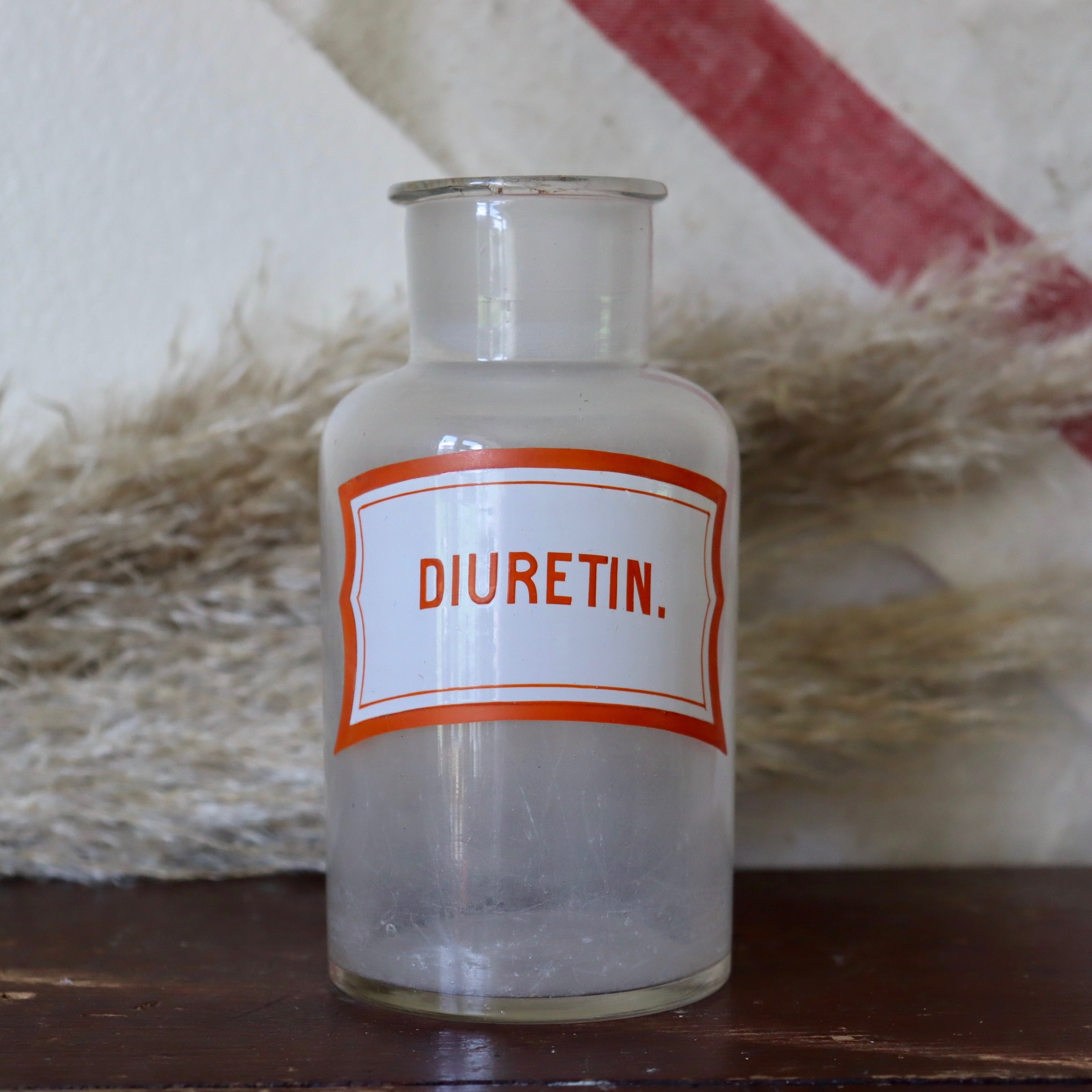Vintage French Diuretin Glass Bottle