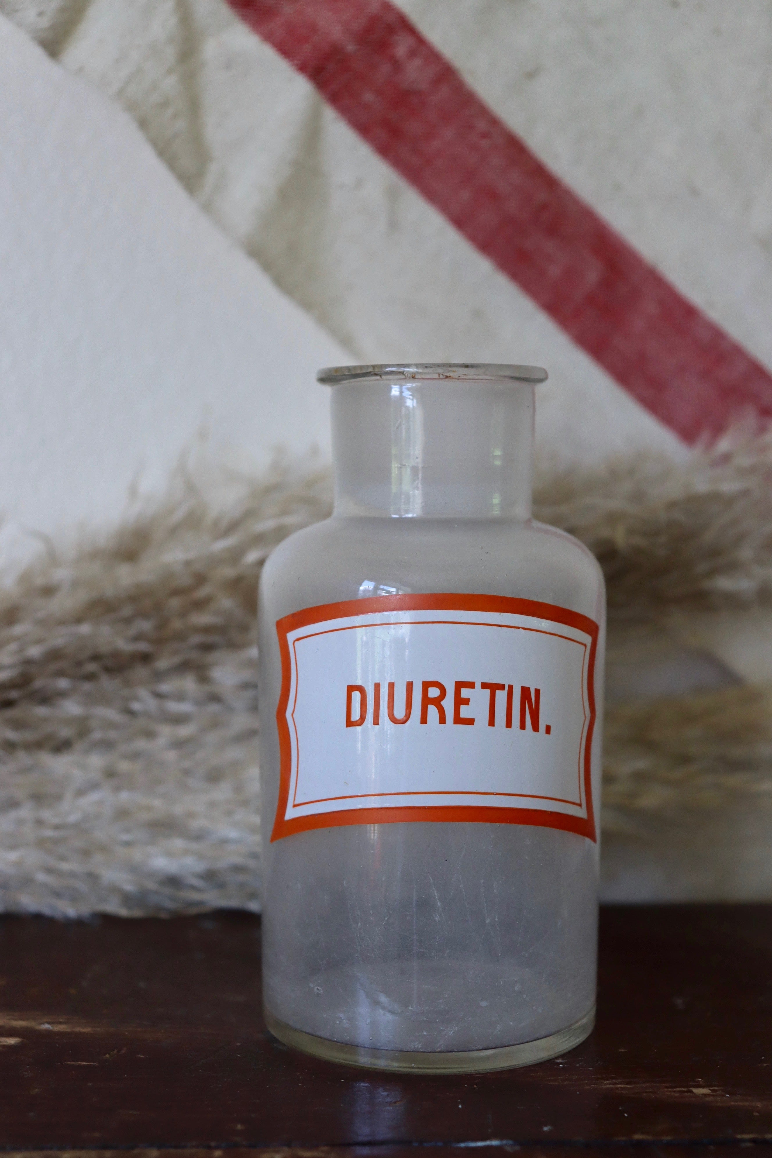 Vintage French Diuretin Glass Bottle