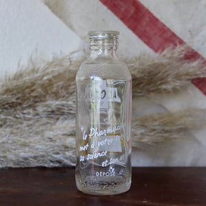 Antique French Alcool Pharmacie Glassware Bottle