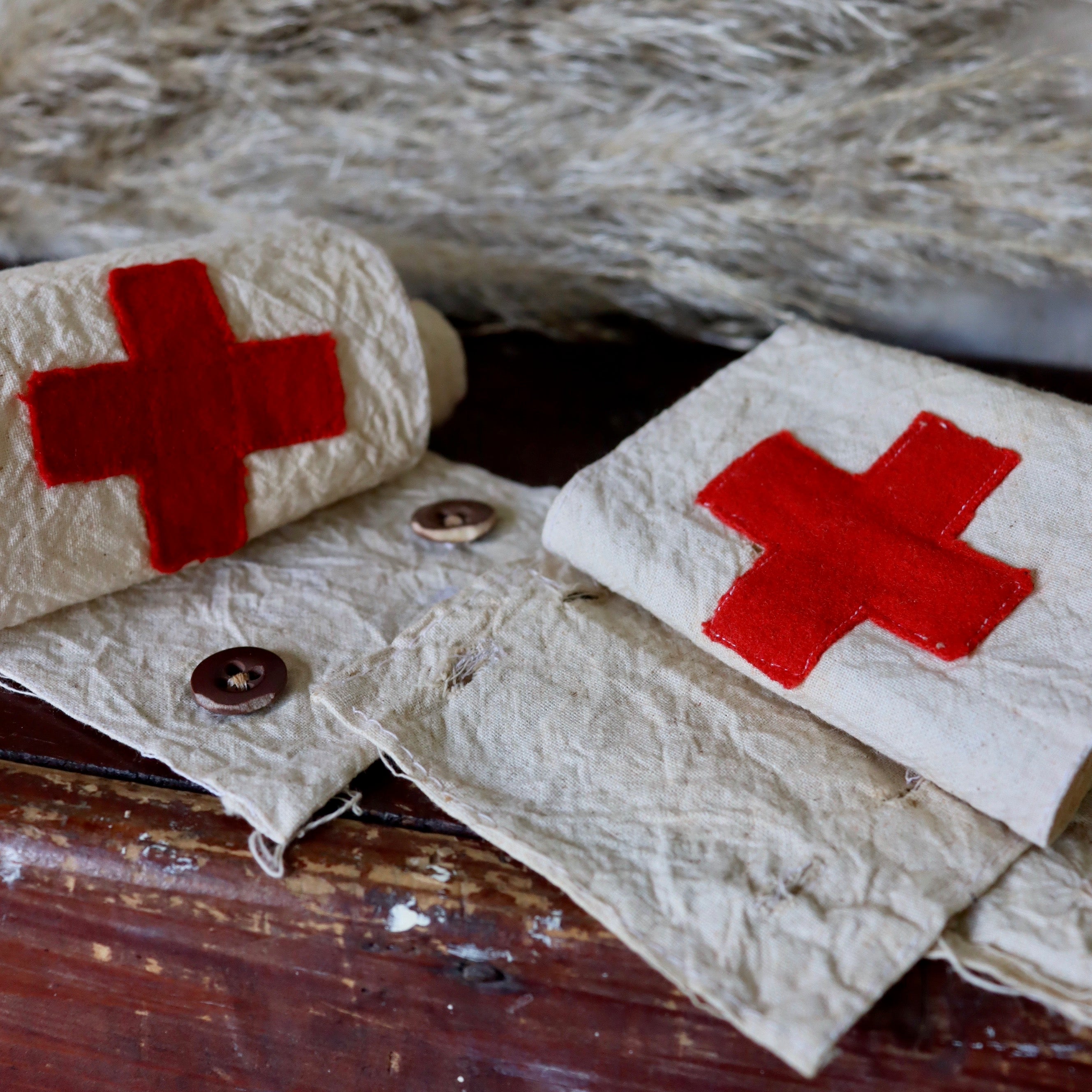 WW1 Red Cross Stretcher Bearer Arm Bands