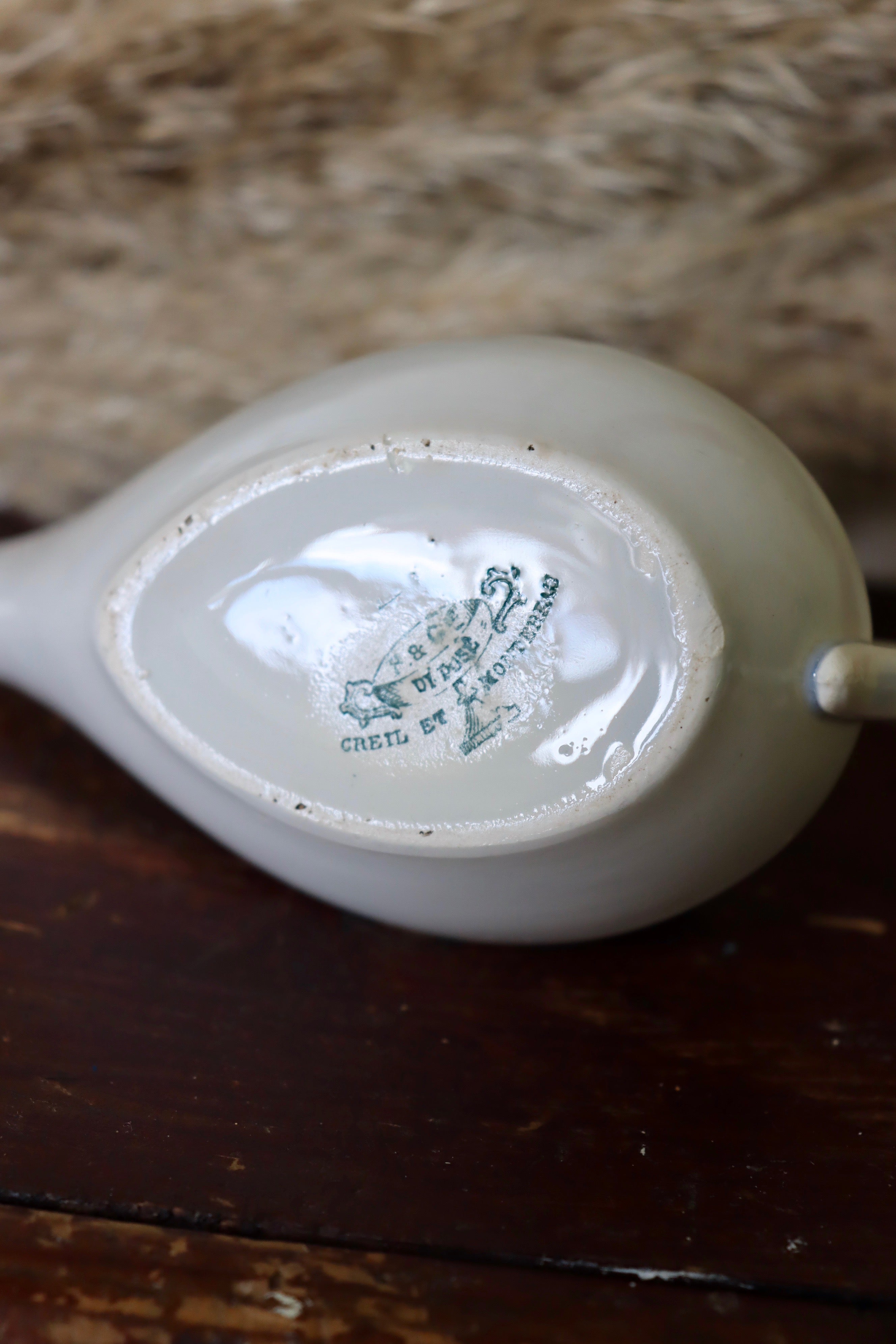 Antique French Ceramic Infant Feeder