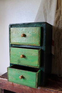 Vintage Green Chippy Paint Drawers - Reserved