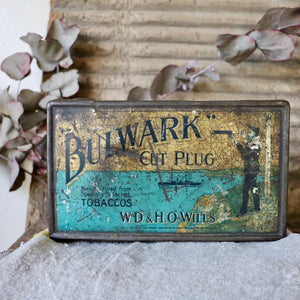 Vintage W.D. & H.O. Wills Bulwark Cut Plug Tobacco Tin