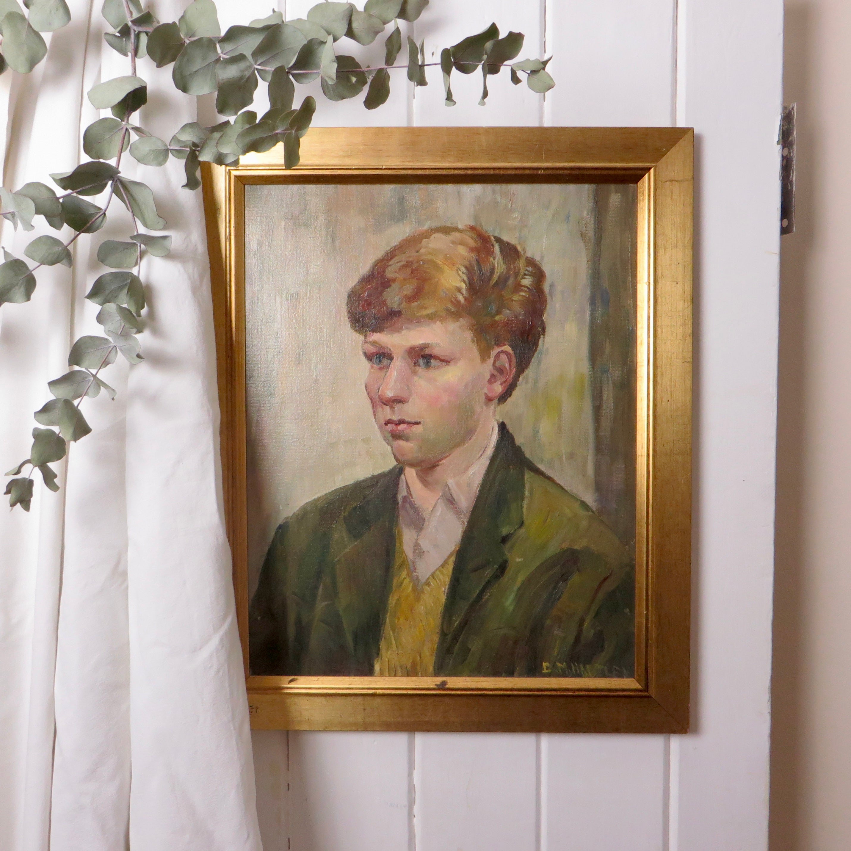 Framed Portrait - Oil on Canvas