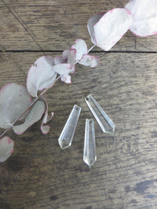 Vintage French Chandelier Crystals - Set of 3