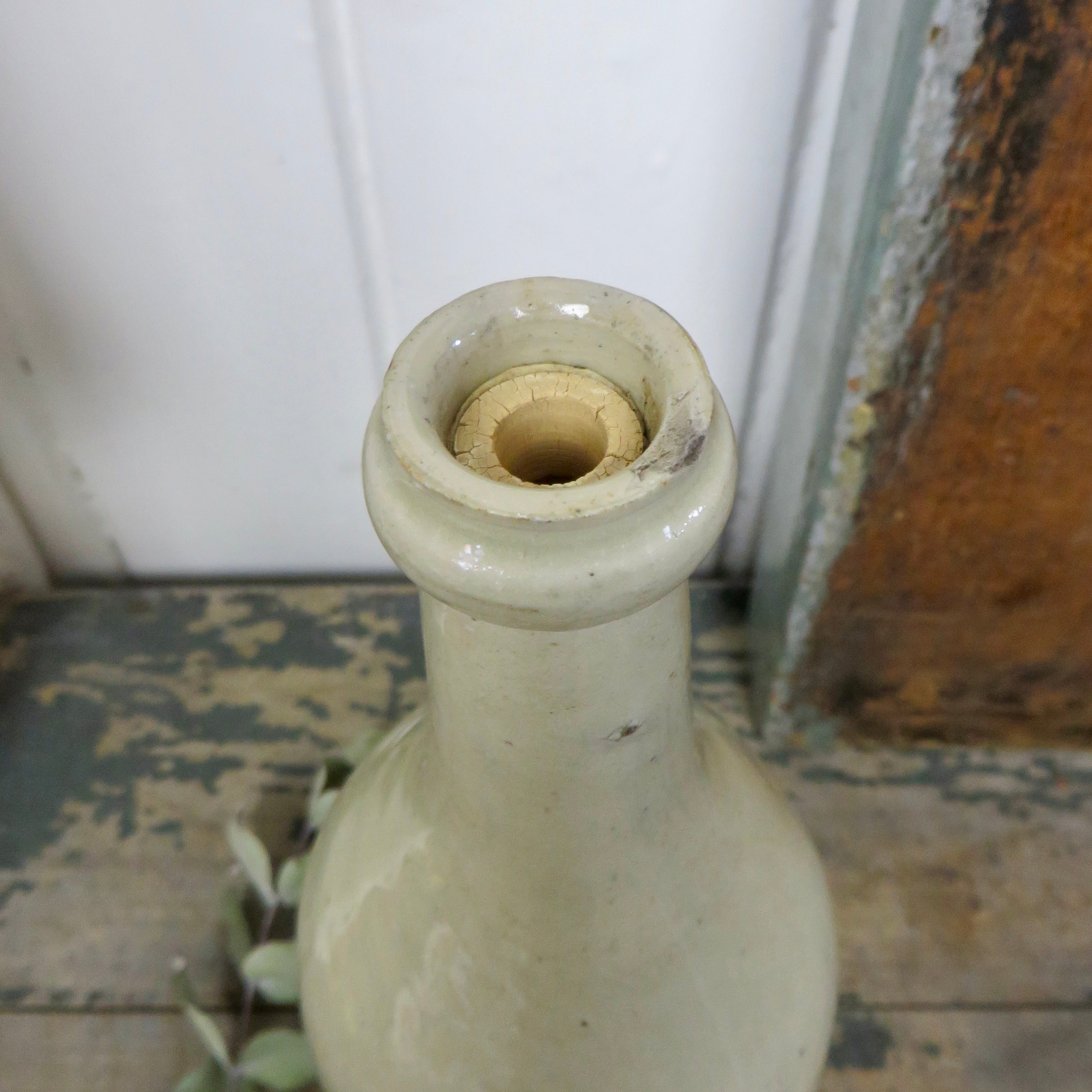 Large French Stoneware Bottle