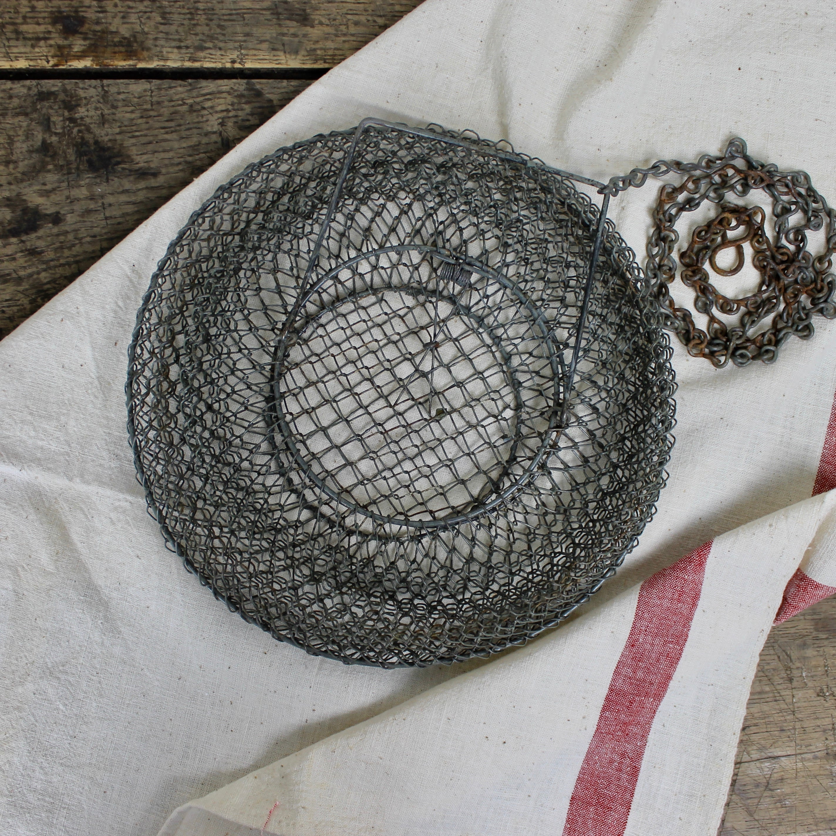 Rustic French Wire Fish Trap