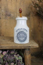 Load image into Gallery viewer, Lidded Dijon Grey-Poupon Pot with Spoon

