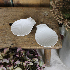 French Porcelain Shell Dishes