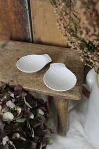 French Porcelain Shell Dishes