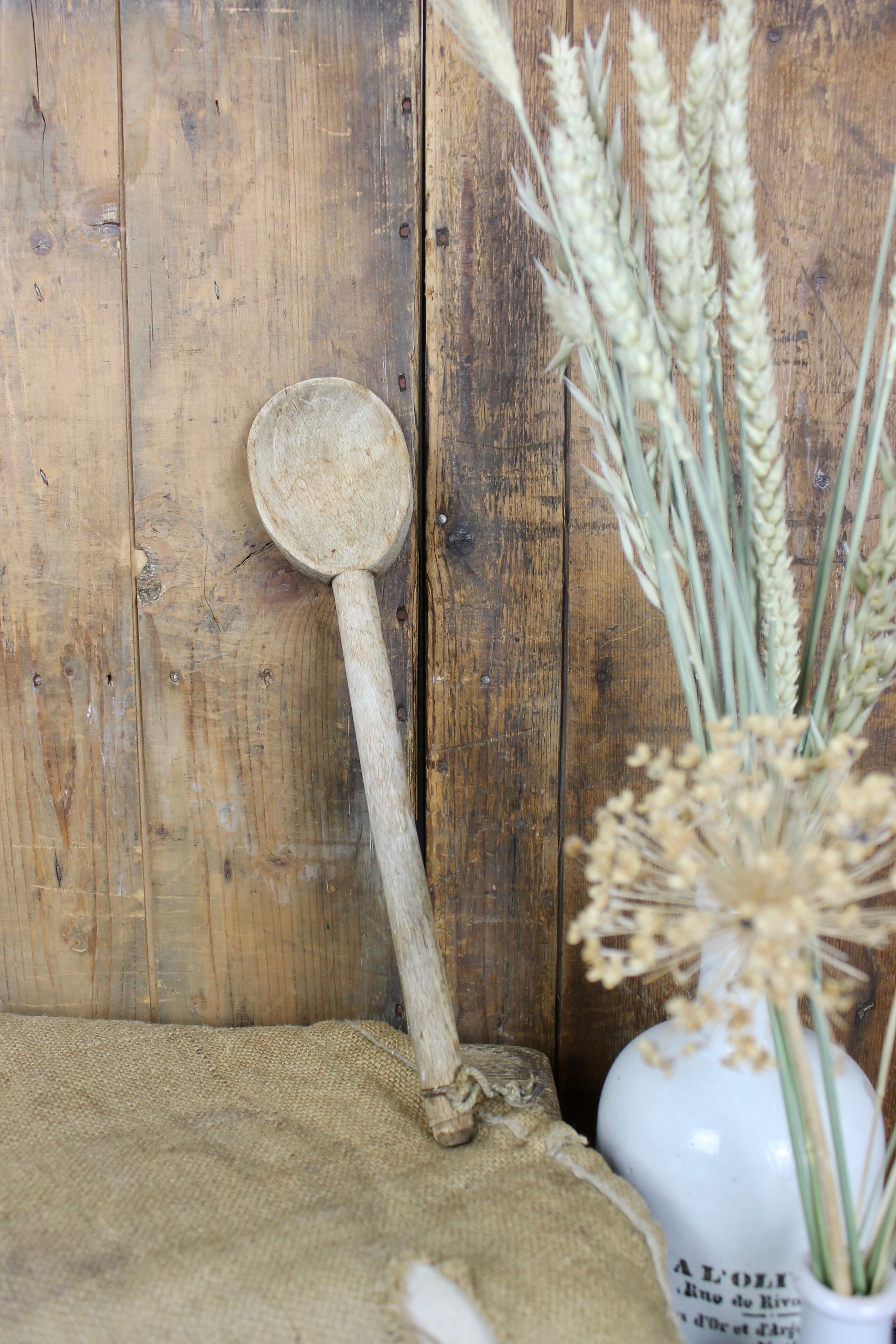 Vintage Rustic Wooden Spoon