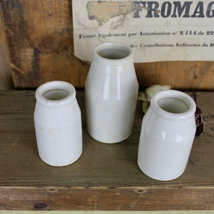 Antique Stoneware Cream Pots