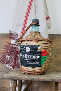 Vintage Old Oxford Port Demijohn in Wicker Basket