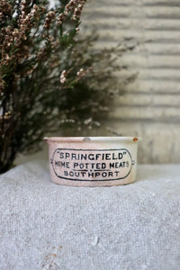 Antique Springfield Home Potted Meats Southport Pot