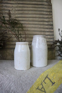 Antique Stoneware Cream Pots