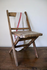 Load image into Gallery viewer, Small Antique Folding Wooden Chair
