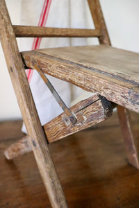 Small Antique Folding Wooden Chair
