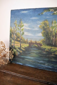 Country Riverside Oil Painting
