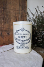 Load image into Gallery viewer, James Keiller &amp; Son&#39;s Dundee 1lb Milk Glass Marmalade Jar

