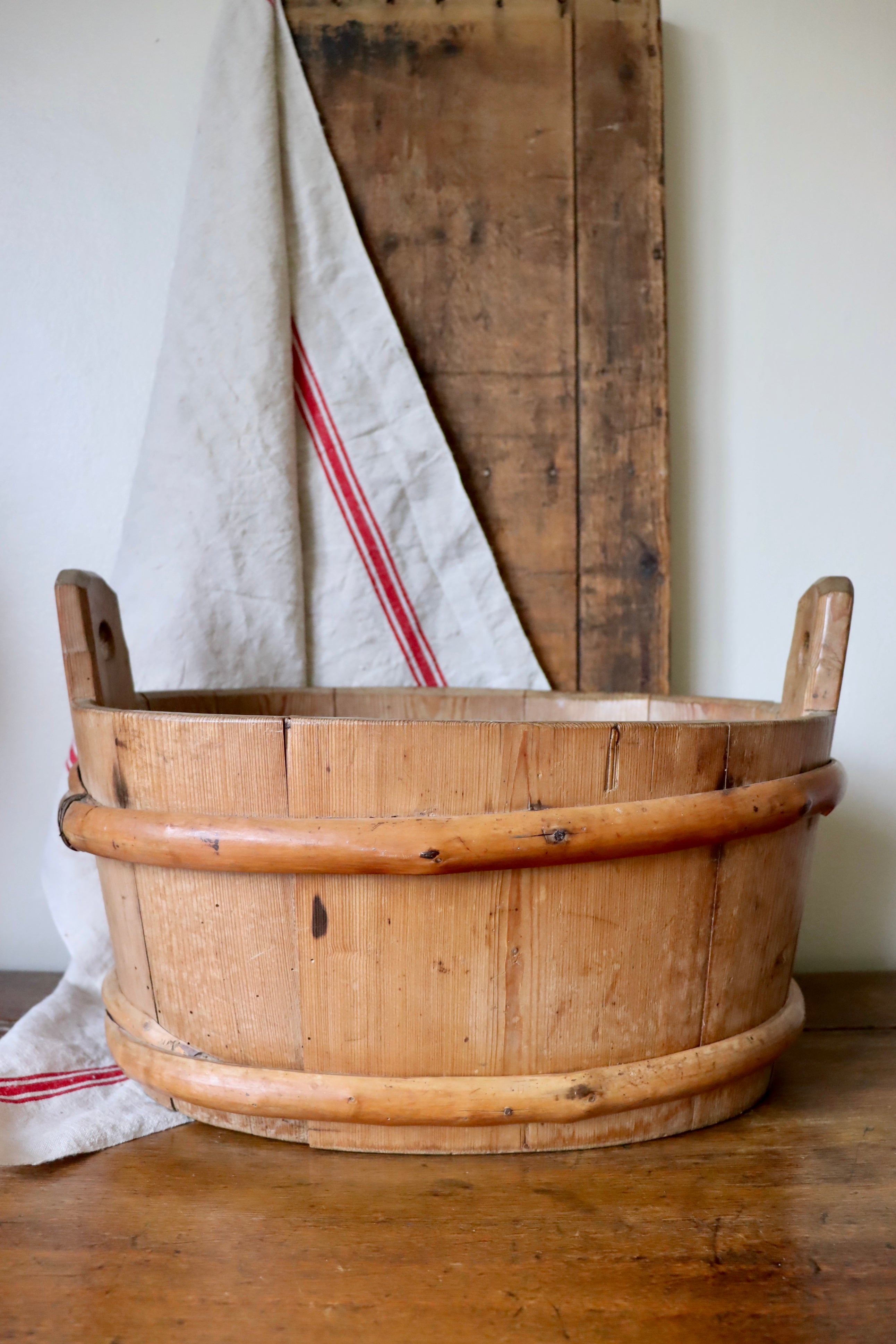 Primitive Rustic Country Wooden Pail