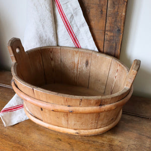 Primitive Rustic Country Wooden Pail