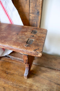 Rustic French Wooden Stool