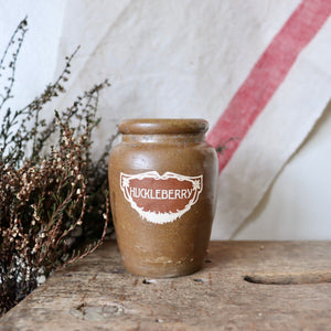 Vintage Huckleberry Jam Preserve Jar