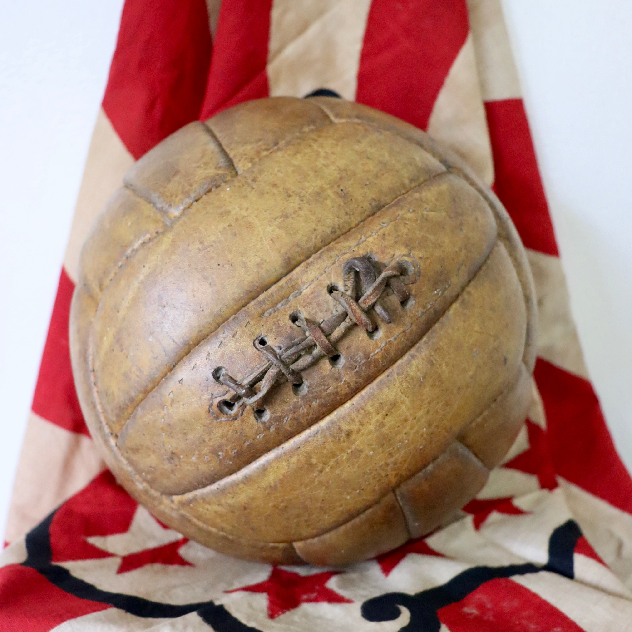 Vintage French 1930's Leather Football