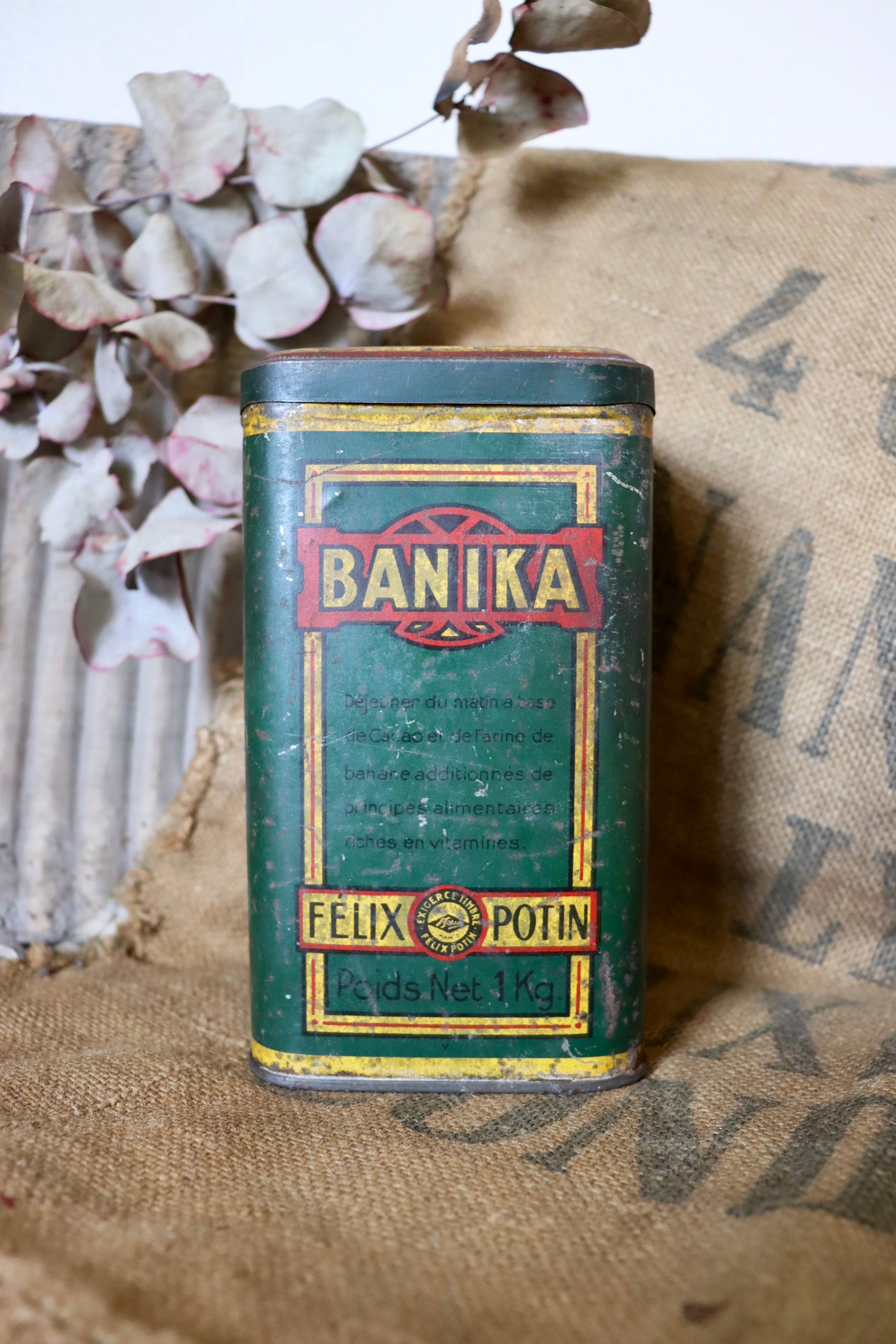 Antique French Banika Félix Potin Tin