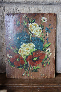 French Floral Painting On Board