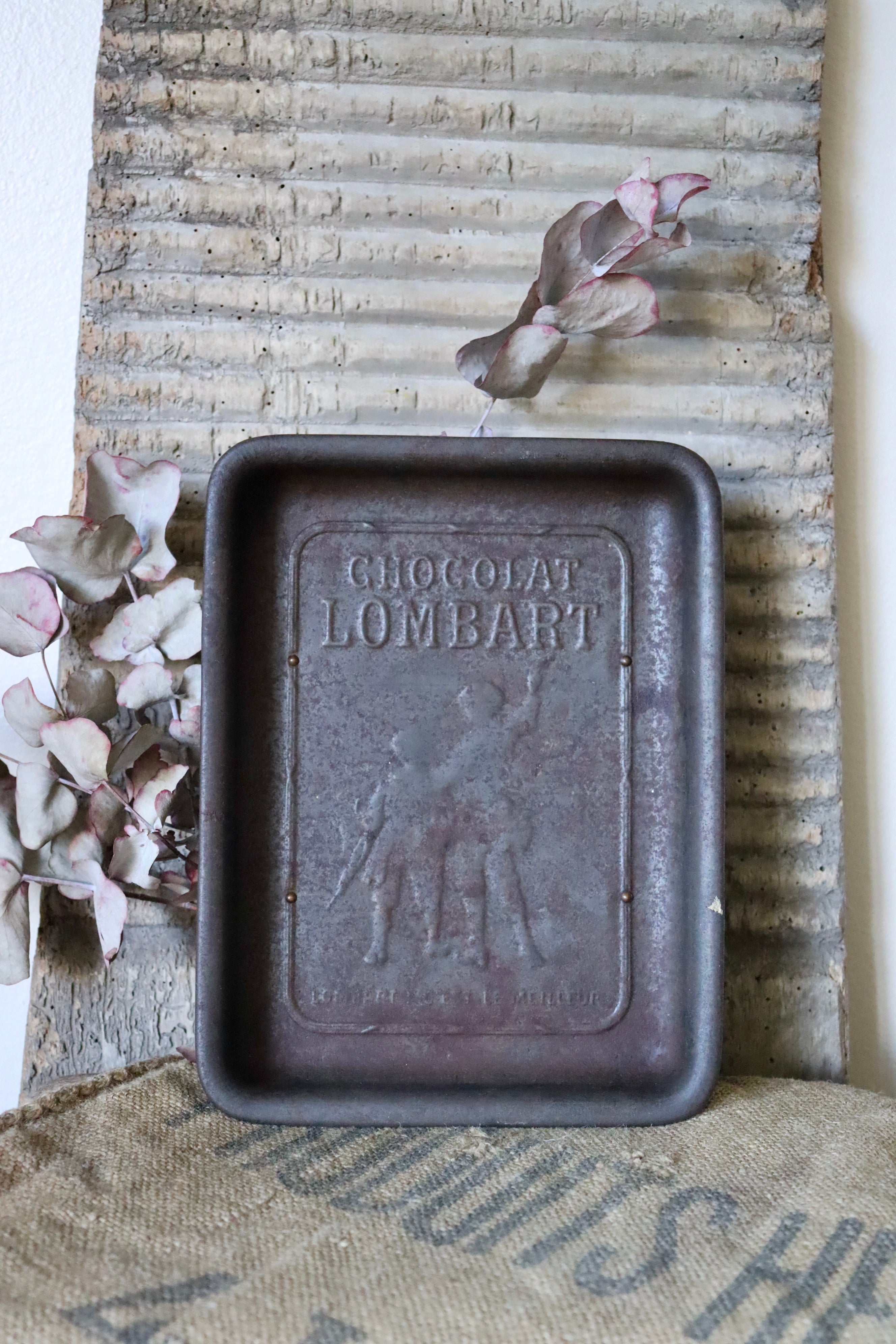Antique French Chocolat Lombart Tray