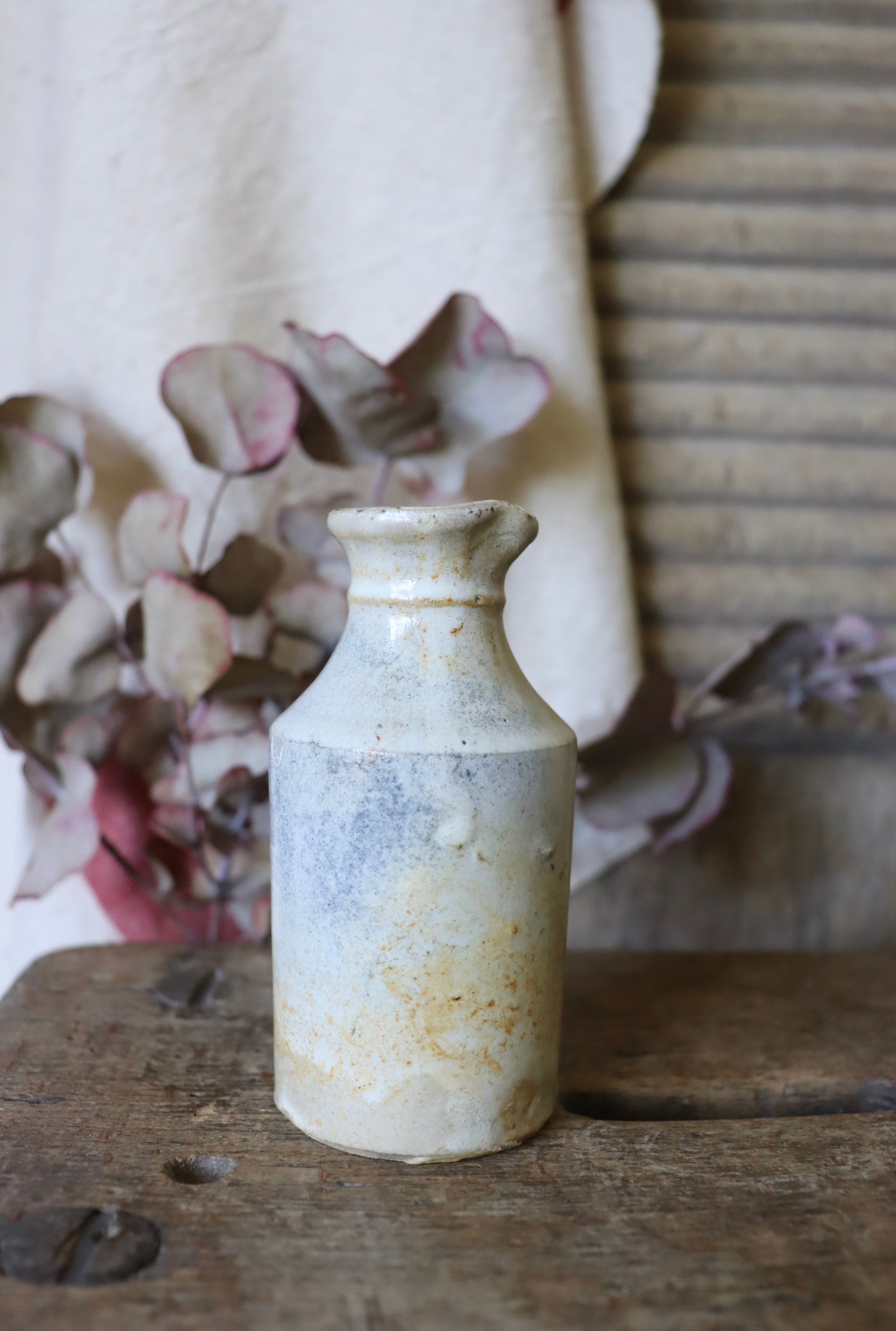 Small Antique Stoneware Ink Bottle