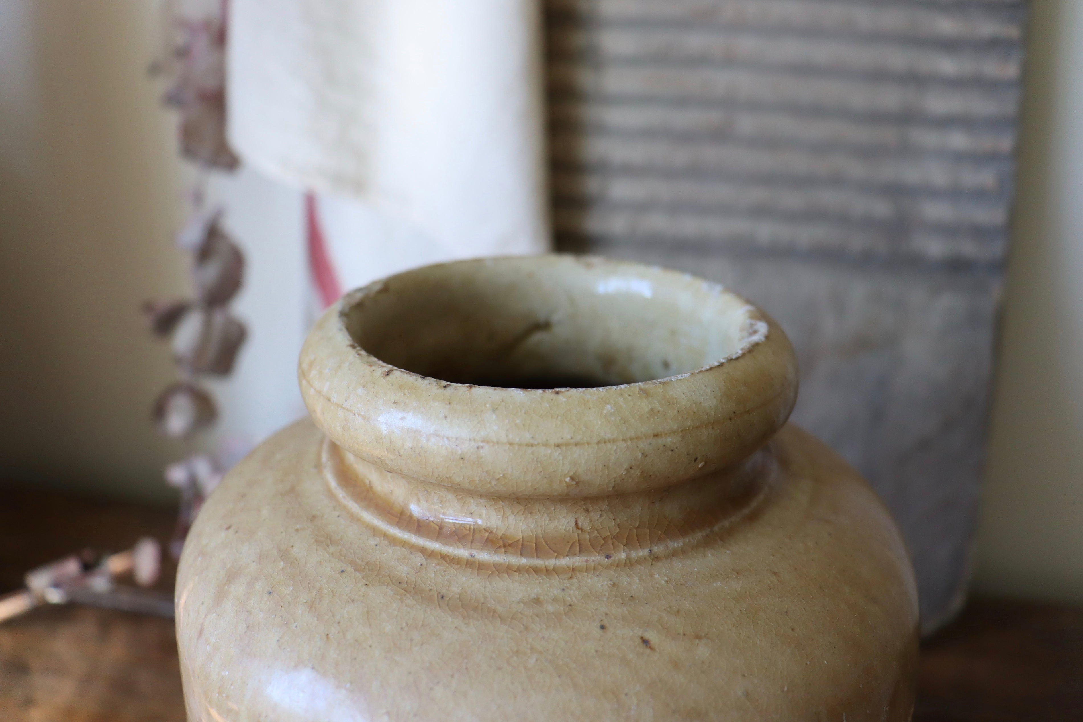 Large Vintage Stoneware Salt Glazed Pot