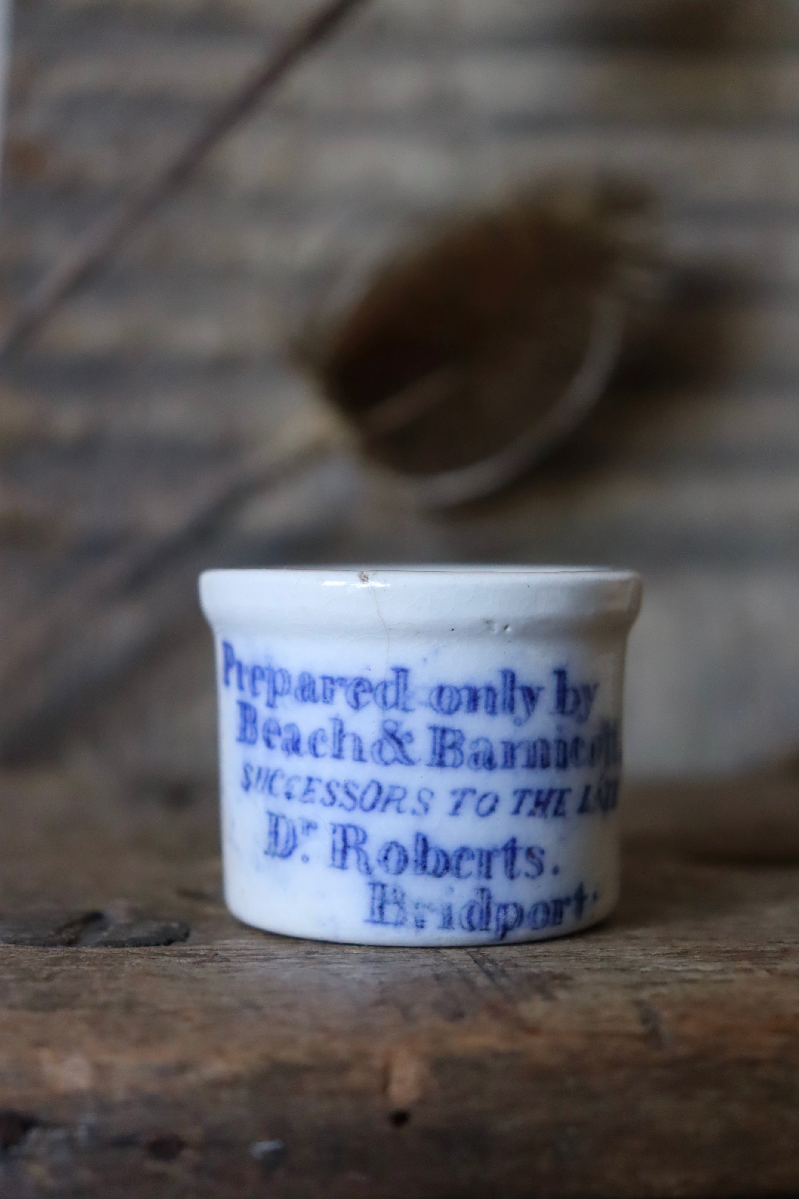 Antique Poor Man's Friend Ointment Pot