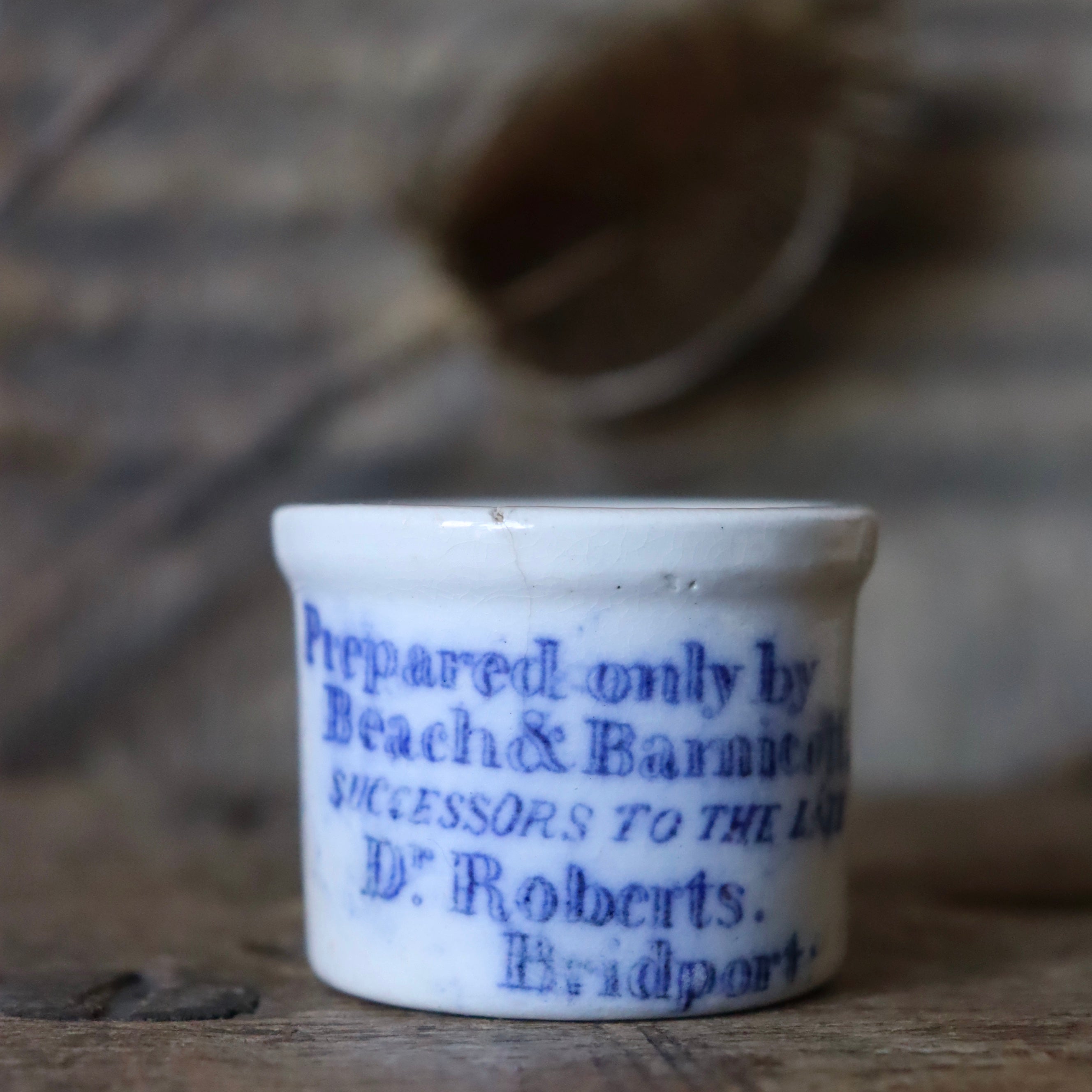 Antique Poor Man's Friend Ointment Pot