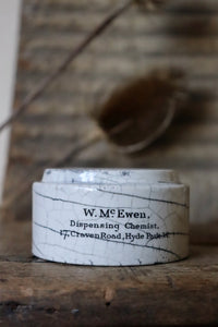 Antique W. McEwen Hyde Park Chemist Pot