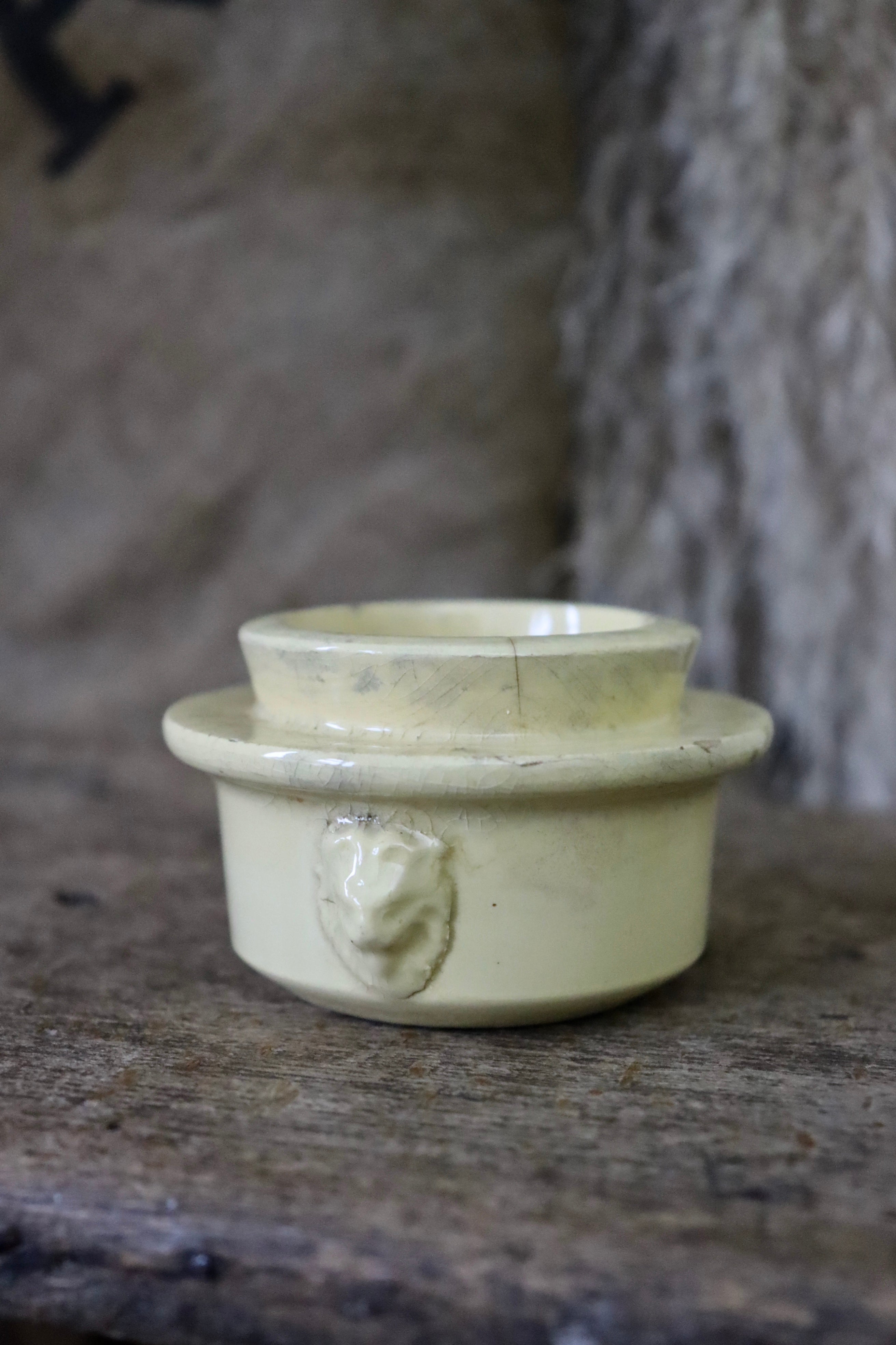 Antique French Lion Pate Pot