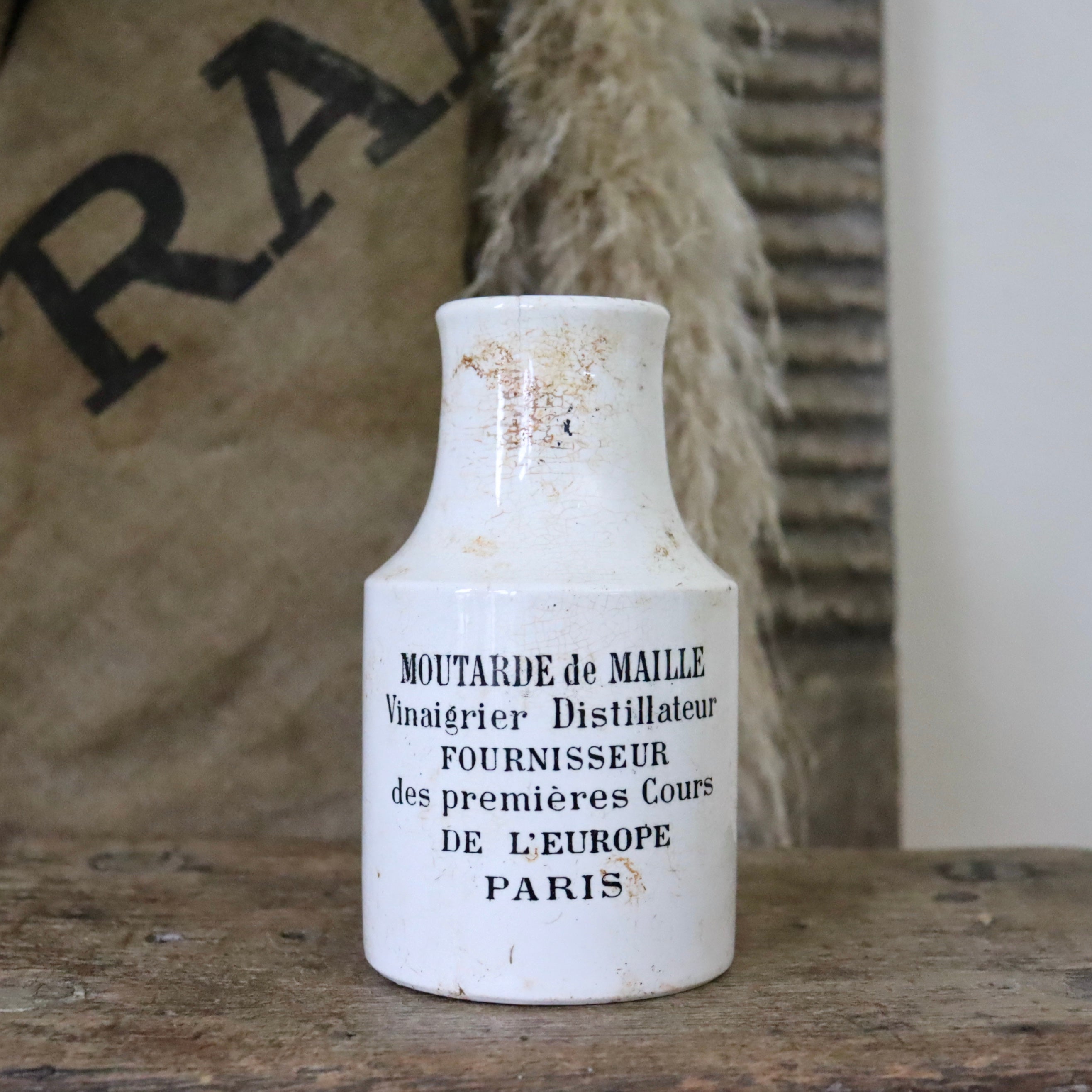 Antique French Moutarde de Maille Pot