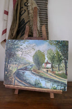 Load image into Gallery viewer, French Countryside Oil on Board Painting
