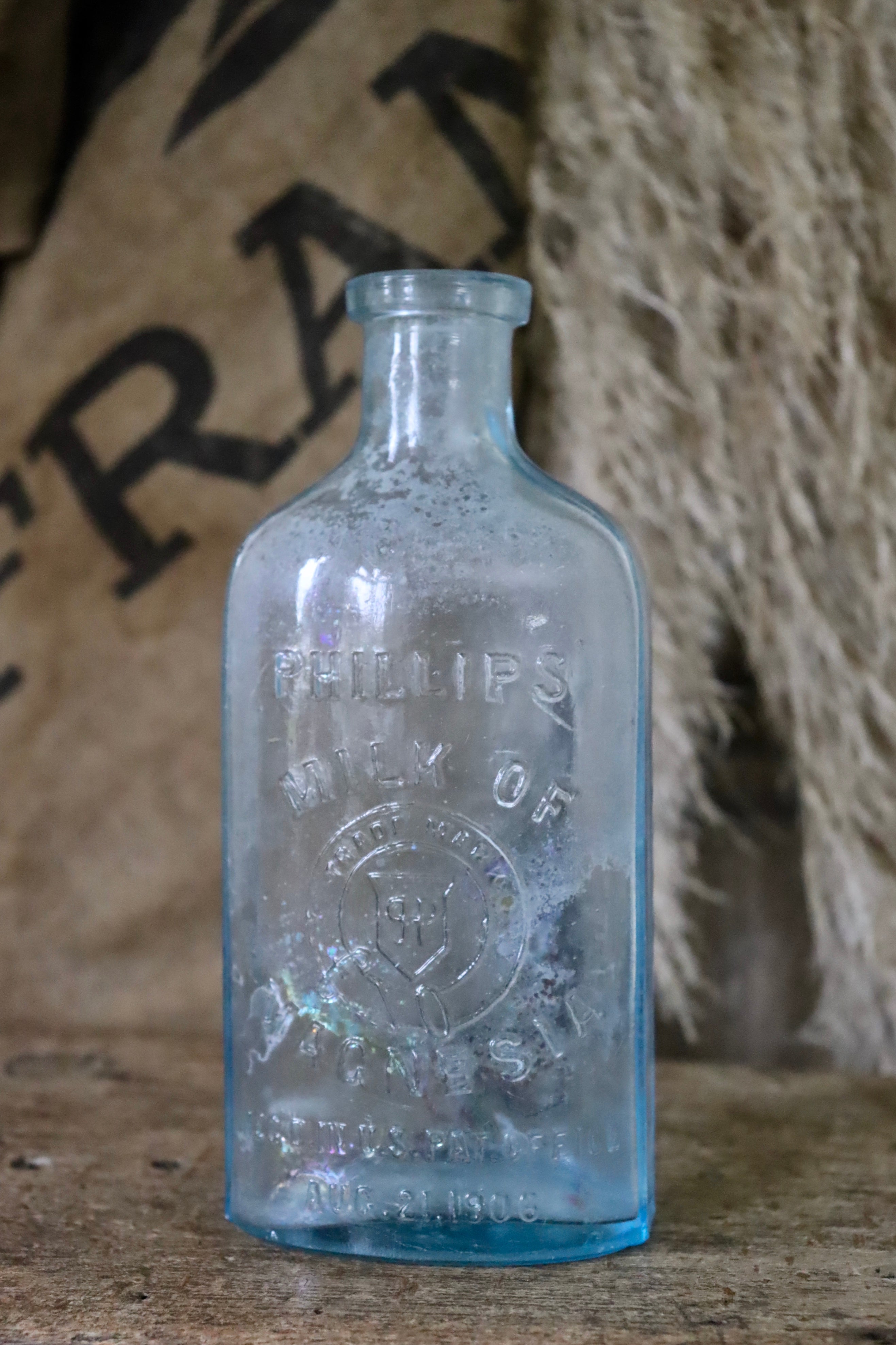 Early Antique Phillips Milk of Magnesia Bottle