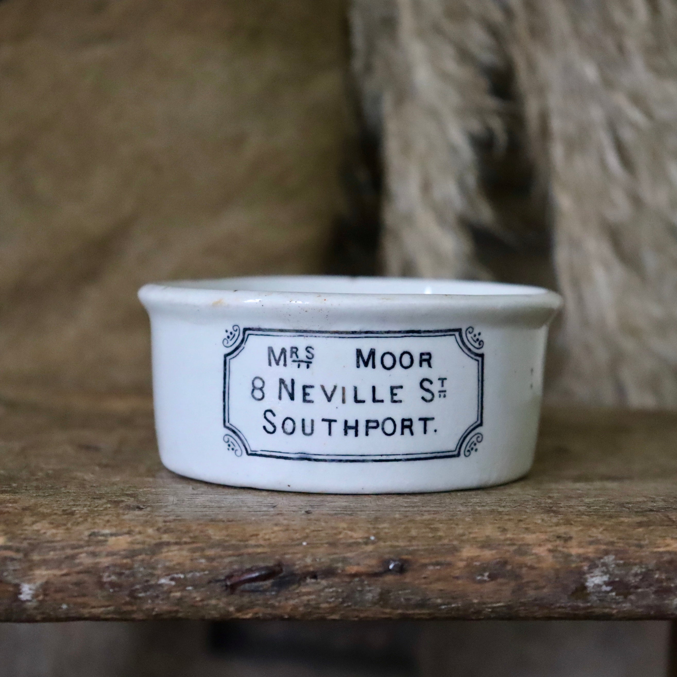 Antique Mrs Moor Southport Potted Meats Pot