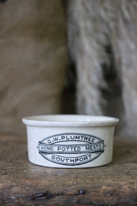 Victorian G.W. Plumtree Ironstone Potted Meats Pot