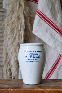 Antique French Rillettes De L'Anjou Angers Pot